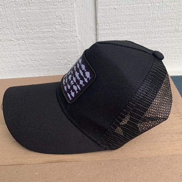 Mens Fishing American Flag Cap Trucker Hat Snapback Hats Black Nwt - Picture 6 of 9